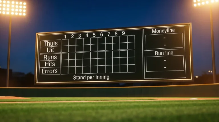 Honkbal wedtypes moneyline run line en over under uitleg